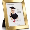 Gold Photo Frame – Modern Metallic Picture Frame for Tabletop & Wall Display