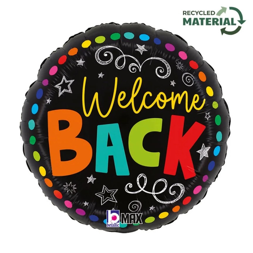 18 inch Colorful Welcome Back balloon