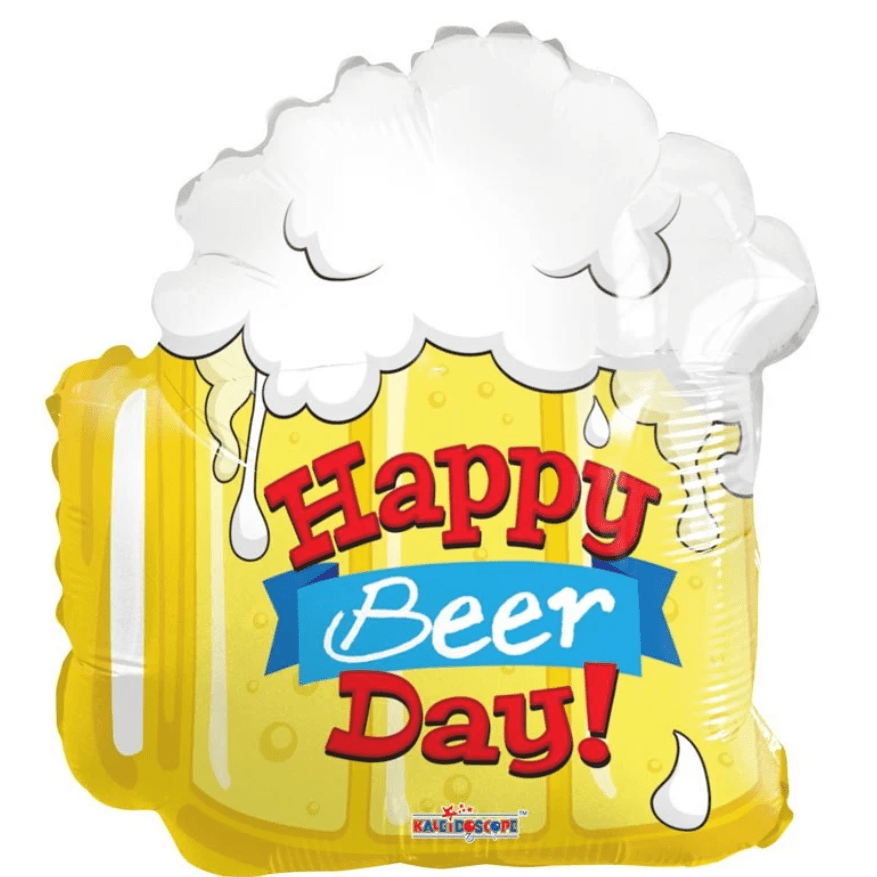 Happy Beer Day 18-inch birthday helium balloon