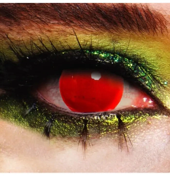 Blind Red Halloween Colored Contact Lenses