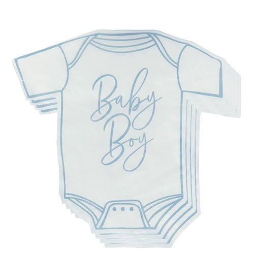 Blue Baby Boy Babygrow Luncheon Paper Napkins