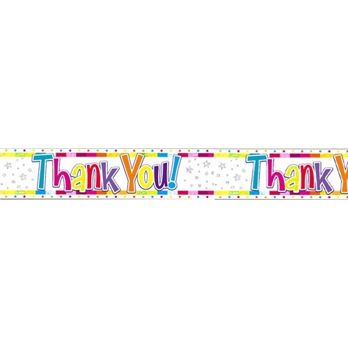 Bright Thank You Holographic Foil Banner