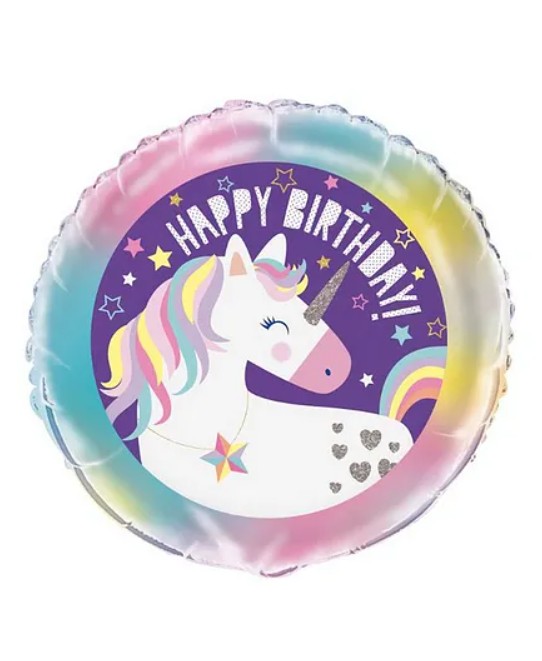 Unicorn Foil Balloon 18in