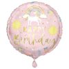 Pale Pink Birthday Dainty Unicorn Foil Balloon 46cm / 18 in