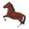 42" Super Shape Dark Brown Horse Foil Balloon