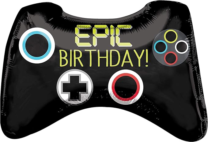 28" Epic Party Game Controller Foil Balloon - Fun Birthday Party Decor