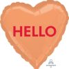 18 inch Hello Candy Heart Foil Balloon