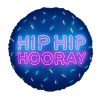 Hip Hip Hooray" Round Foil Balloon 46cm