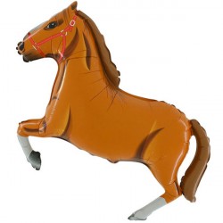 34″ Light Brown Horse Shaped Foil Balloon