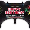 31 inch Happy Birthday Levelled Up Controller Foil Balloon