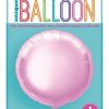 18" Foil Round Light Pink Helium Balloon
