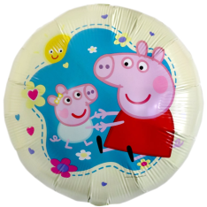 18 inch Peppa Pig & Baby Evie Foil Balloon