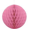 Pink Honeycomb Hanging Decoration Ball 20cm