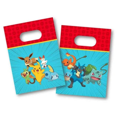 Vibrant Pokemon Paper Party Bags