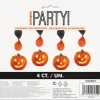 4 PUMPKIN GLOW HANGING DECORATIONS