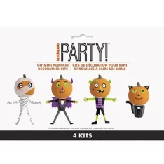 Party Halloween DIY Mini Pumpkin Decoration Set - 4 Kits