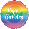 18 Inch Rainbow Happy Birthday Foil Balloon