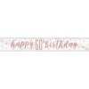9ft Foil Glitz Rose Gold 60th Birthday Banner