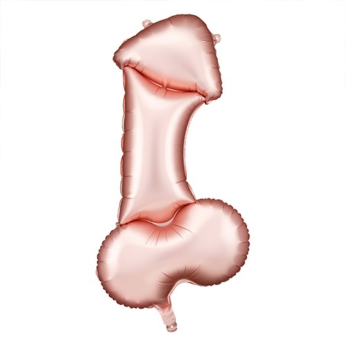 Rose Gold Willy Shape Giant Foil Helium Balloon