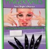 BLACK SCULPTURED LONG FINGERNAILS 10 Stick On Goth Vampire Halloween Witch Set