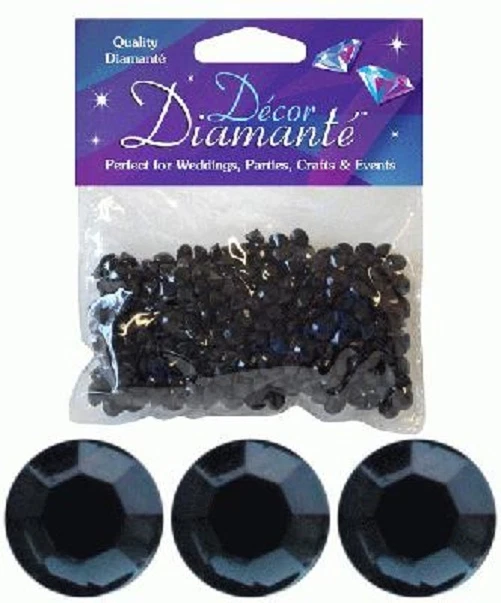 Black Diamante Crystal Table Confetti