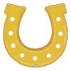 Golden Horseshoe Good Luck Shape Party Decoration Celebration Supply Mylar Foil Helium Balloon