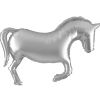 Silver Horse Shaped Foil Balloon 35 inches