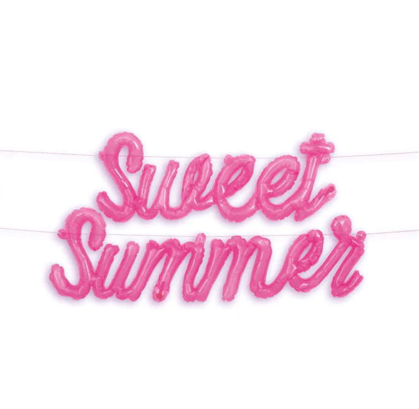 Pink Sweet Summer Balloon Banner Decorations 68cm Banner Kit
