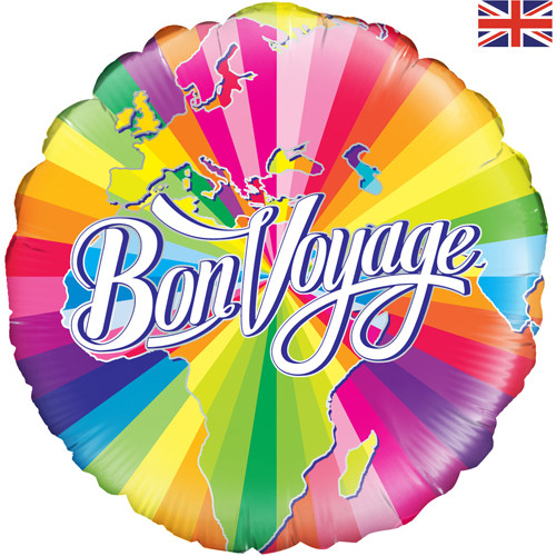 18 inch Bon Voyage Round Foil Balloon