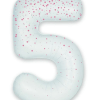 White & Rose Gold Glitz Prismatic Number 5 Helium Foil Giant Balloon 86 cm / 34 inch (Copy)