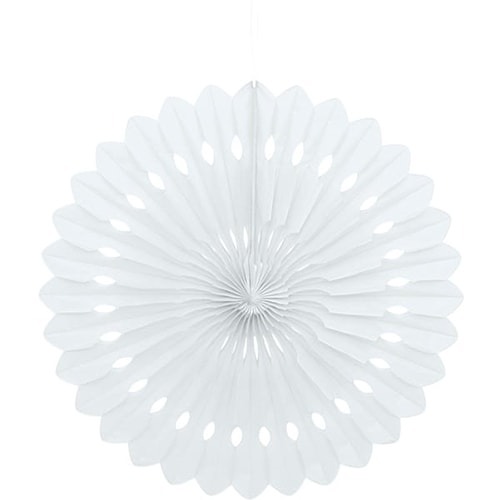 White Hanging Decorative Honeycomb Fan 40cm
