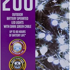 LED Outdoor Lights with 8 Functions Cold White Pack of 200 Accessory