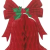 40cm Hanging Honeycomb Red Bell Christmas Decoration
