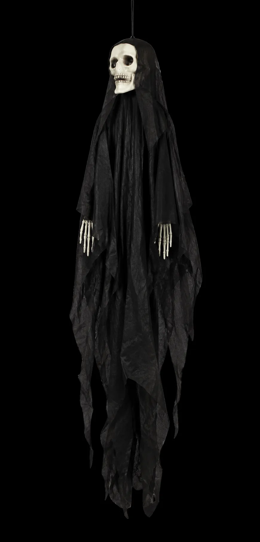Outdoor Hanging Skull Ghost Halloween Decoration –  Black