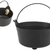 HAUNTED HOUSE PLASTIC BLACK CANDY CAULDRON 9"