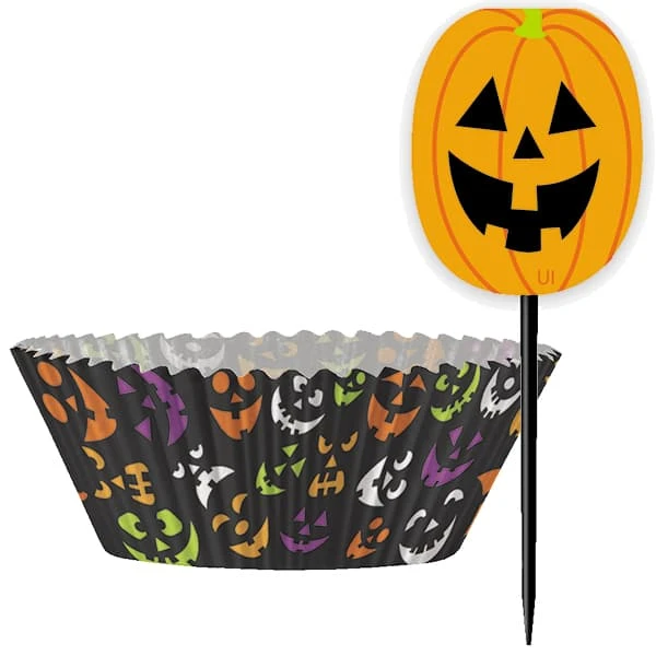 Pumpkin Faces Cupcake Kits 24pk - Image 2