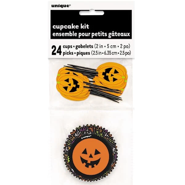 Pumpkin Faces Cupcake Kits 24pk