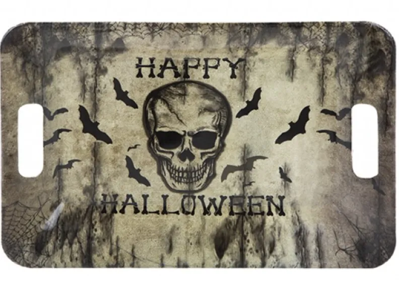 Happy Halloween Skull Serving Tray with Handles – 40 x 28.5 cm