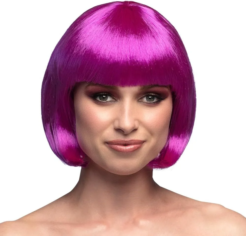 Cabaret Straight Bob Wig Purple