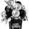 Black & Silver Happy Birthday Balloon Bouquet Set (31 Pcs)