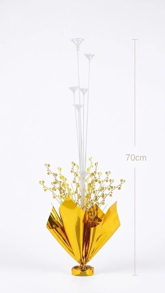 Foil Balloon Weight Table Centerpiece with Star Spray - Image 2