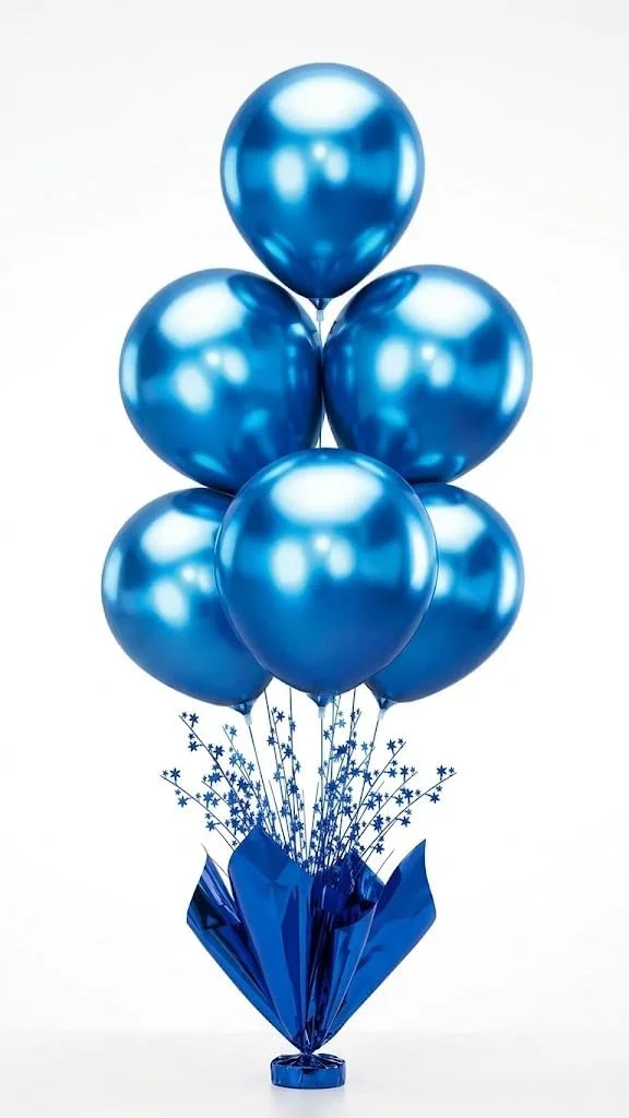 Blue Balloon Table Centerpiece Stand Set - Image 3