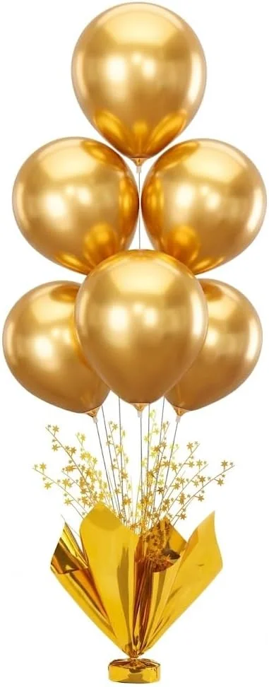 Foil Balloon Weight Table Centerpiece with Star Spray