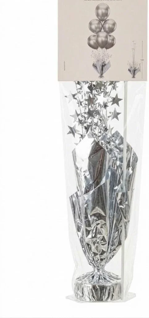 Silver Balloon Table Centerpiece Stand Set - Image 2