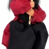 Red Witch With Broomstick Hanging Decoration