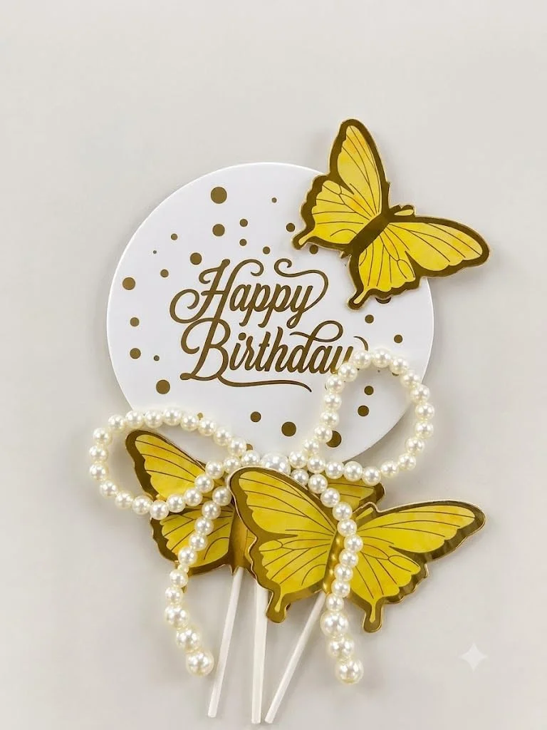 Fairy Butterfly Birthday Cake Topper Celebration Decor - Image 2