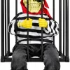Pirate Skeleton in Cage Hanging Decoration
