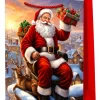 3 x L Christmas Bags with Handle for Gifting - NO.:QZHZD-1027A-3