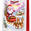 3 x L Christmas Bags with Handle for Gifting - QZGZD-6712A-1