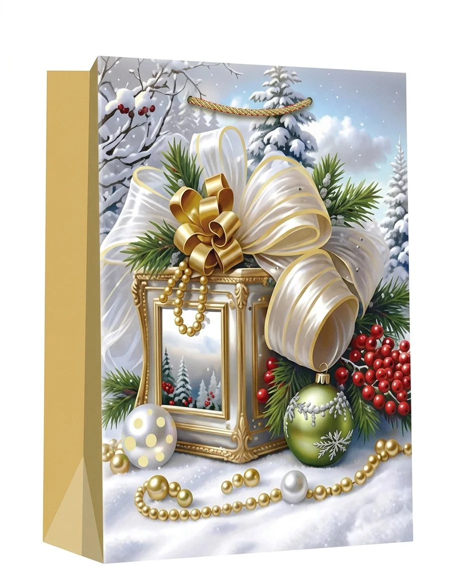 3 x L Christmas Bags with Handle for Gifting – SD-393L-3